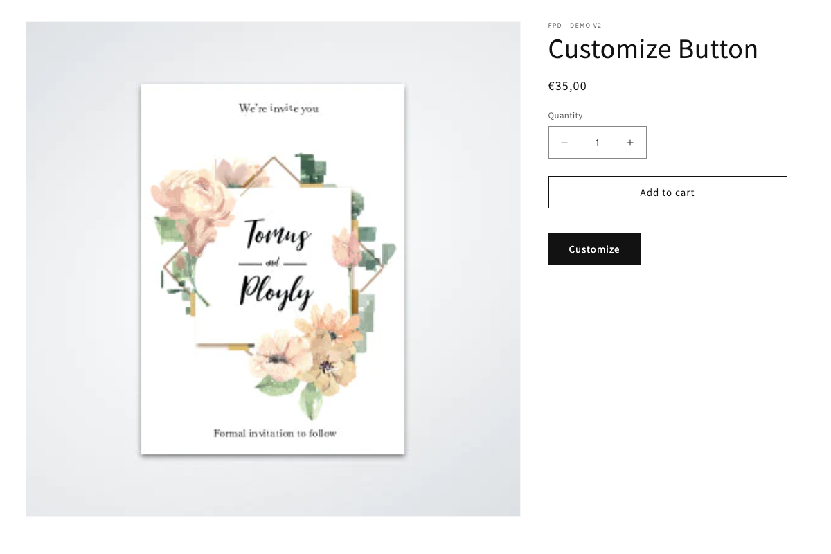 Customize Button