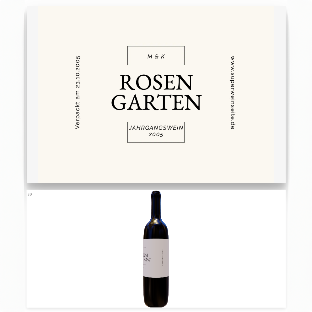 Wine Label - 3D Preview